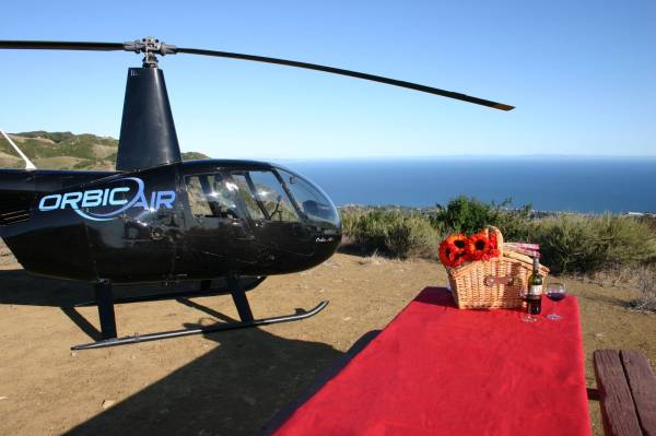 Helicopter Landing Tours Malibu - only at orbic