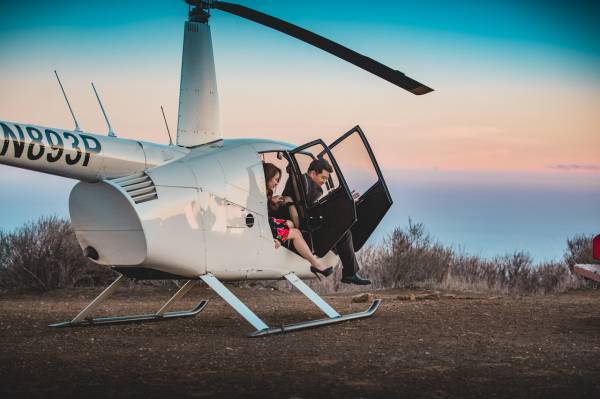 Romantic helicopter Malibu Mountain 