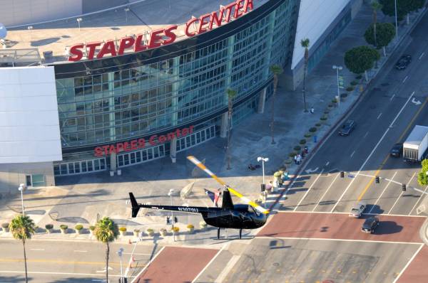 Helicopter over Staples Center