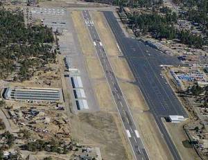 Big Bear Airport by helicopter